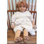 An Annette Himstedt composition doll 'Liliane'  26"h