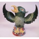 A Peggy Davis Ceramics, artist's original proof by Victoria Bourne, 'The Pheonix' a grotesque bird