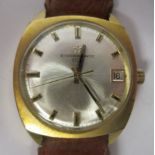 A 1970s Eterna-Matic gold plated/stainless steel cased wristwatch, the movement with sweeping