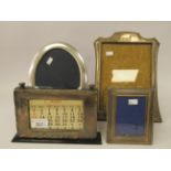 Silver collectables: to include a desktop perpetual calendar  Birmingham 1927  5"h  7"w