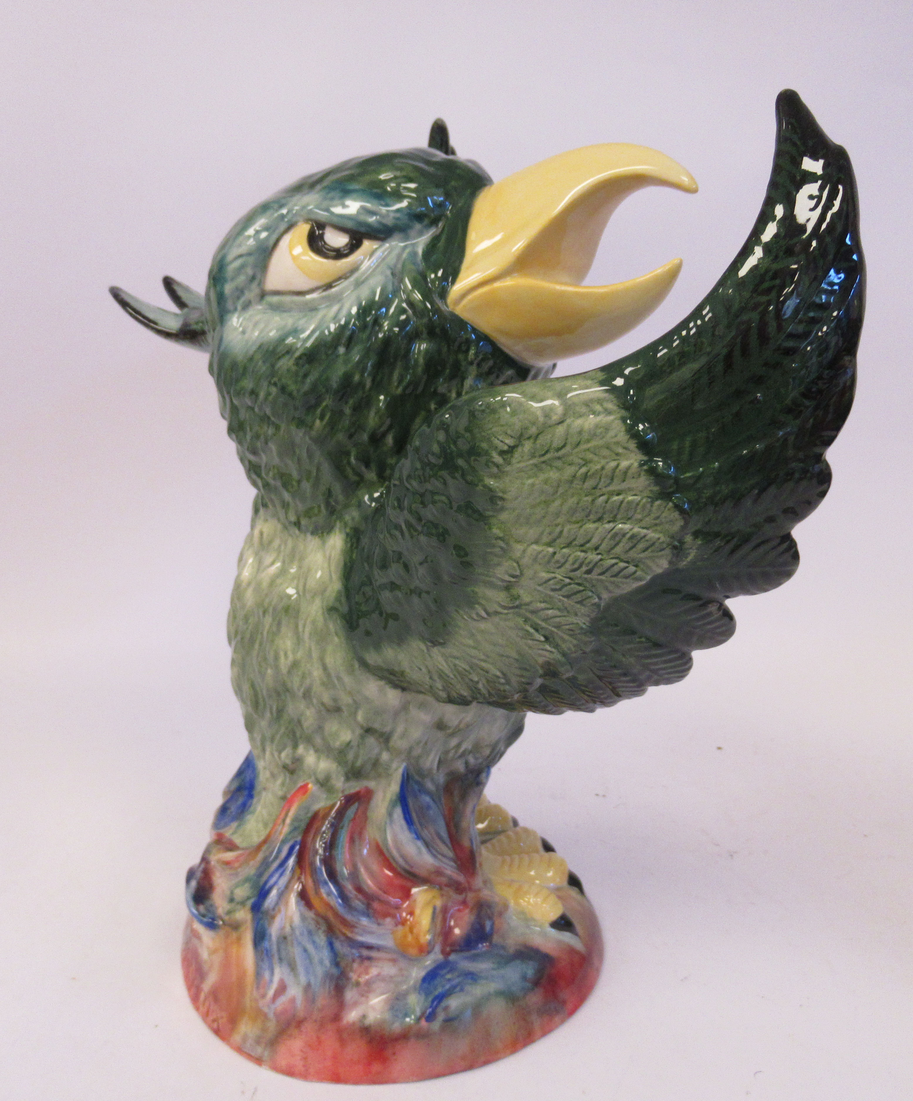 A Peggy Davis Ceramics, artist's original proof by Victoria Bourne, 'The Pheonix' a grotesque bird - Image 2 of 8