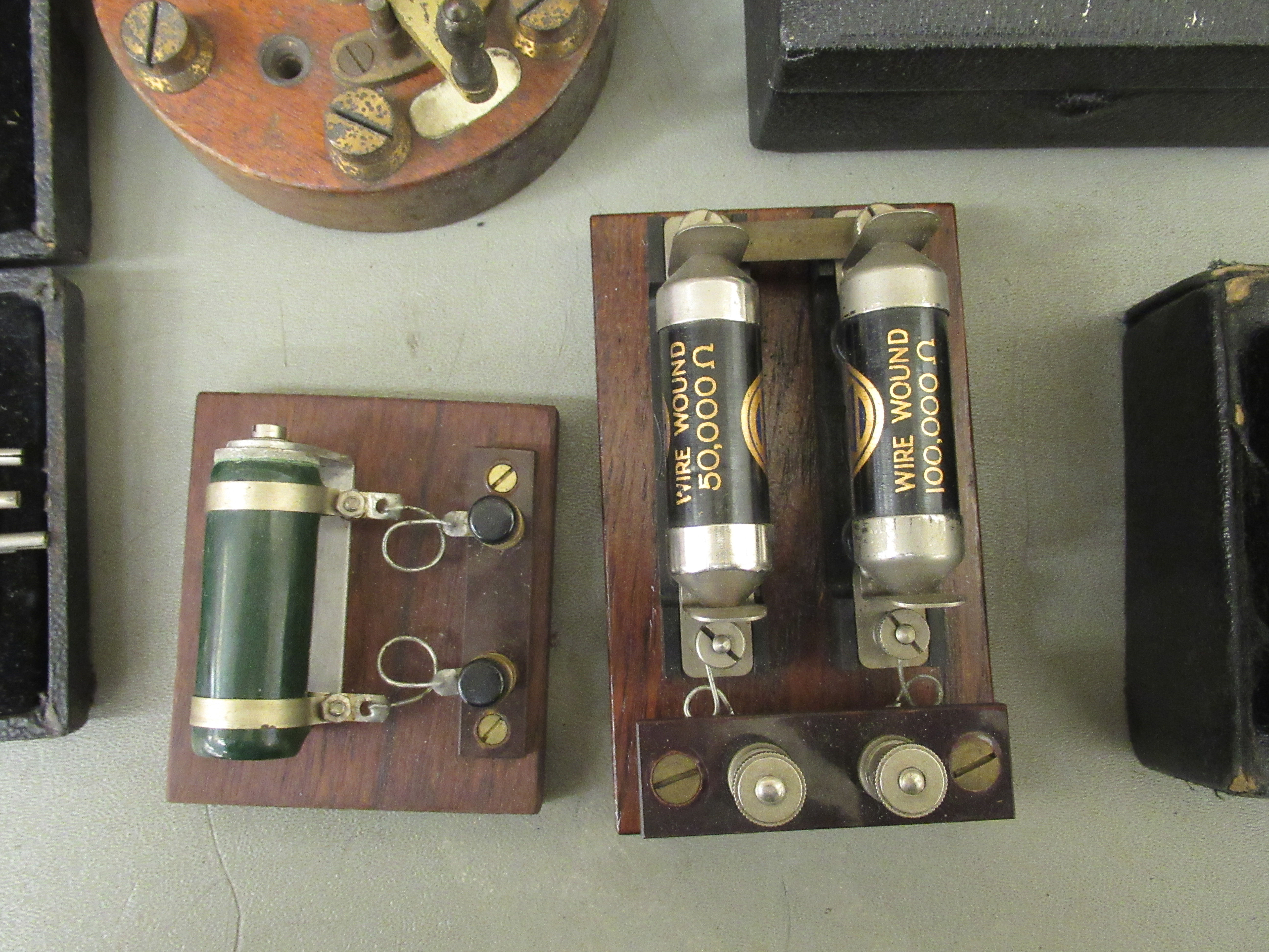 A vintage electro and mechanical instruments: to include an ATM rotary stud switch; and a Recordelec - Image 2 of 7