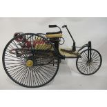 A 'workable' model of a 19thC steam driven tricycle 7"h