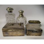 Silver collectables: to include cut glass dressing table jars  mixed marks