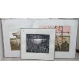 Three framed Limited Edition prints after Charles Barlett - 'Full Moon'  6/60  11" x 13"; '