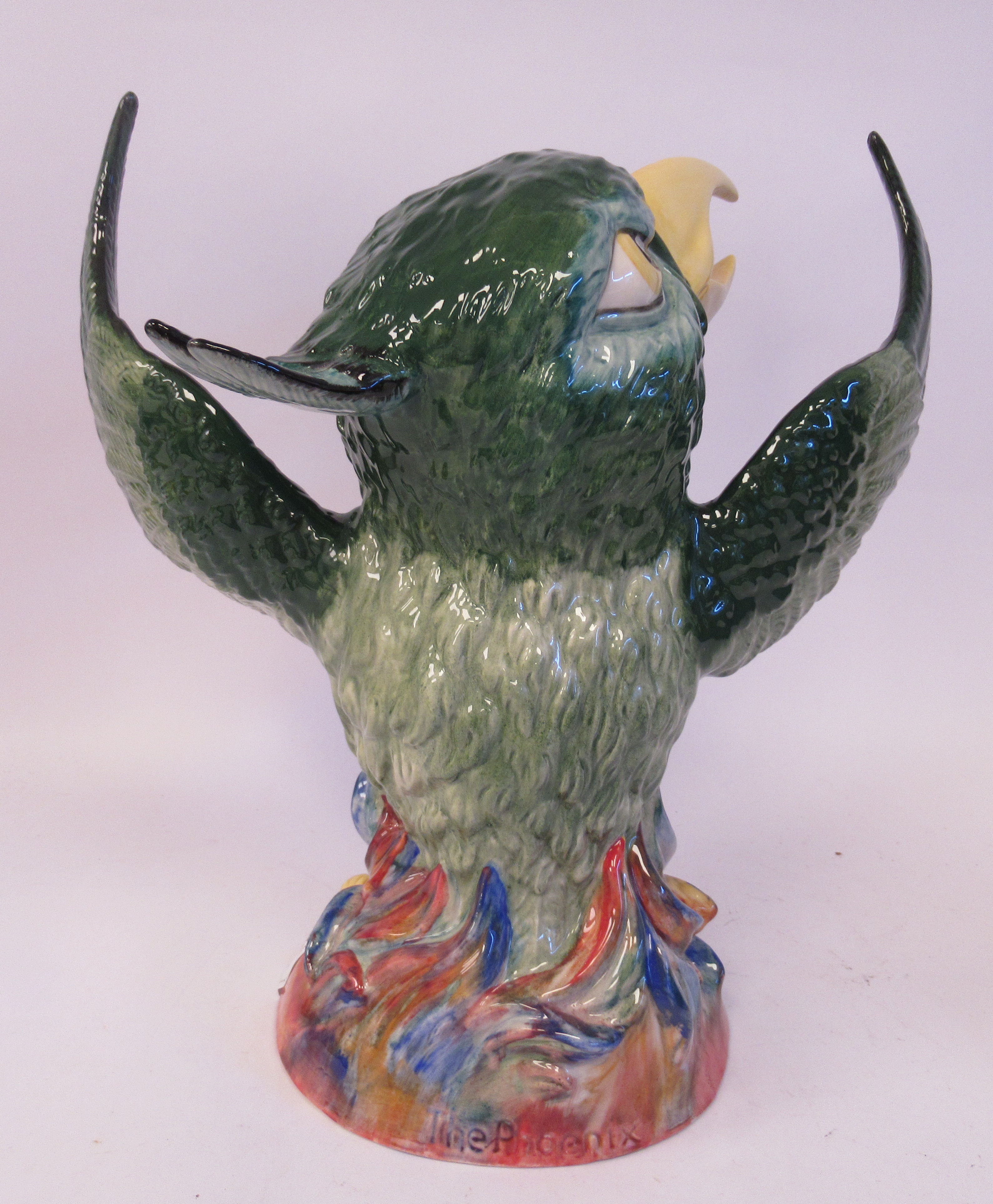 A Peggy Davis Ceramics, artist's original proof by Victoria Bourne, 'The Pheonix' a grotesque bird - Image 3 of 8