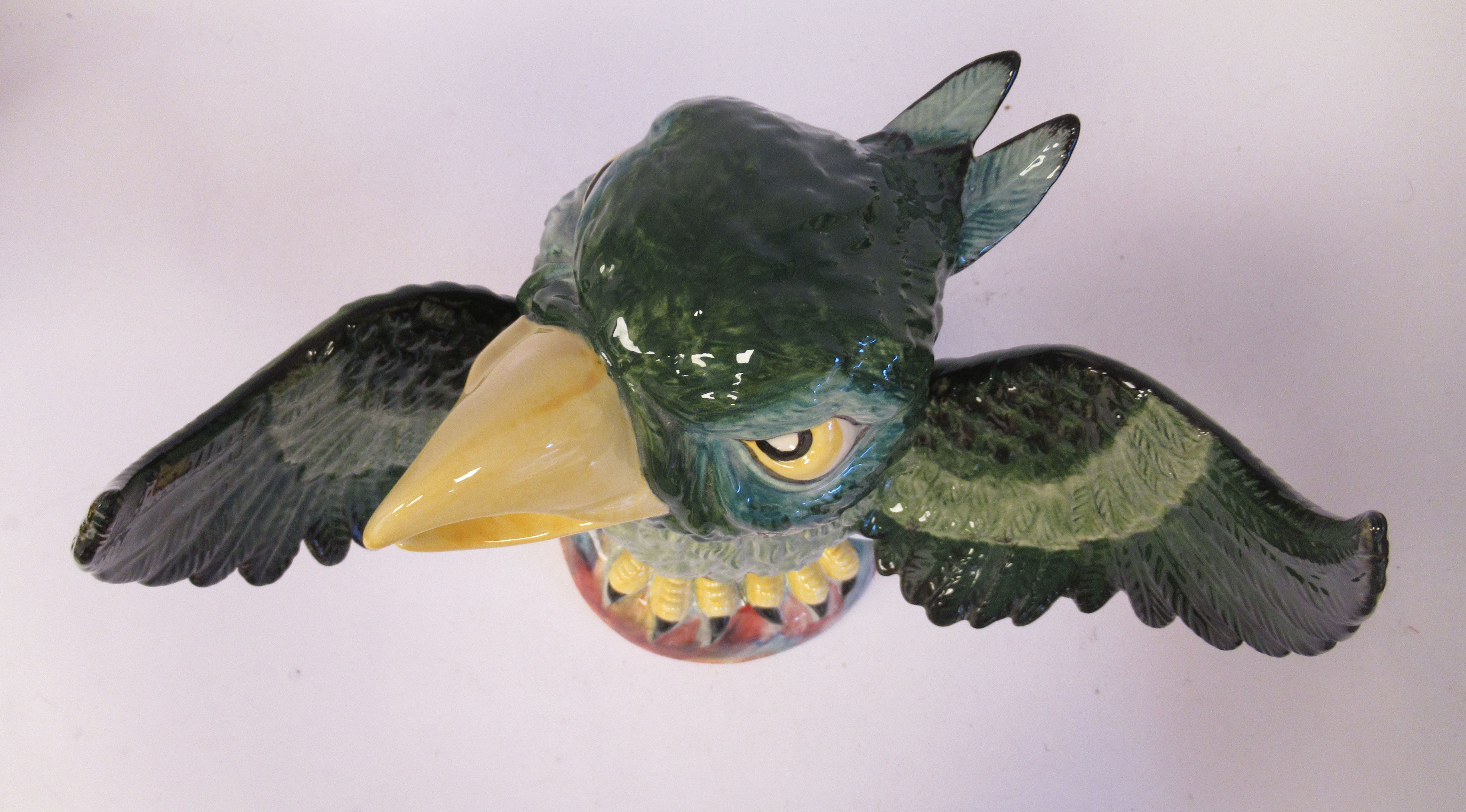 A Peggy Davis Ceramics, artist's original proof by Victoria Bourne, 'The Pheonix' a grotesque bird - Image 5 of 8