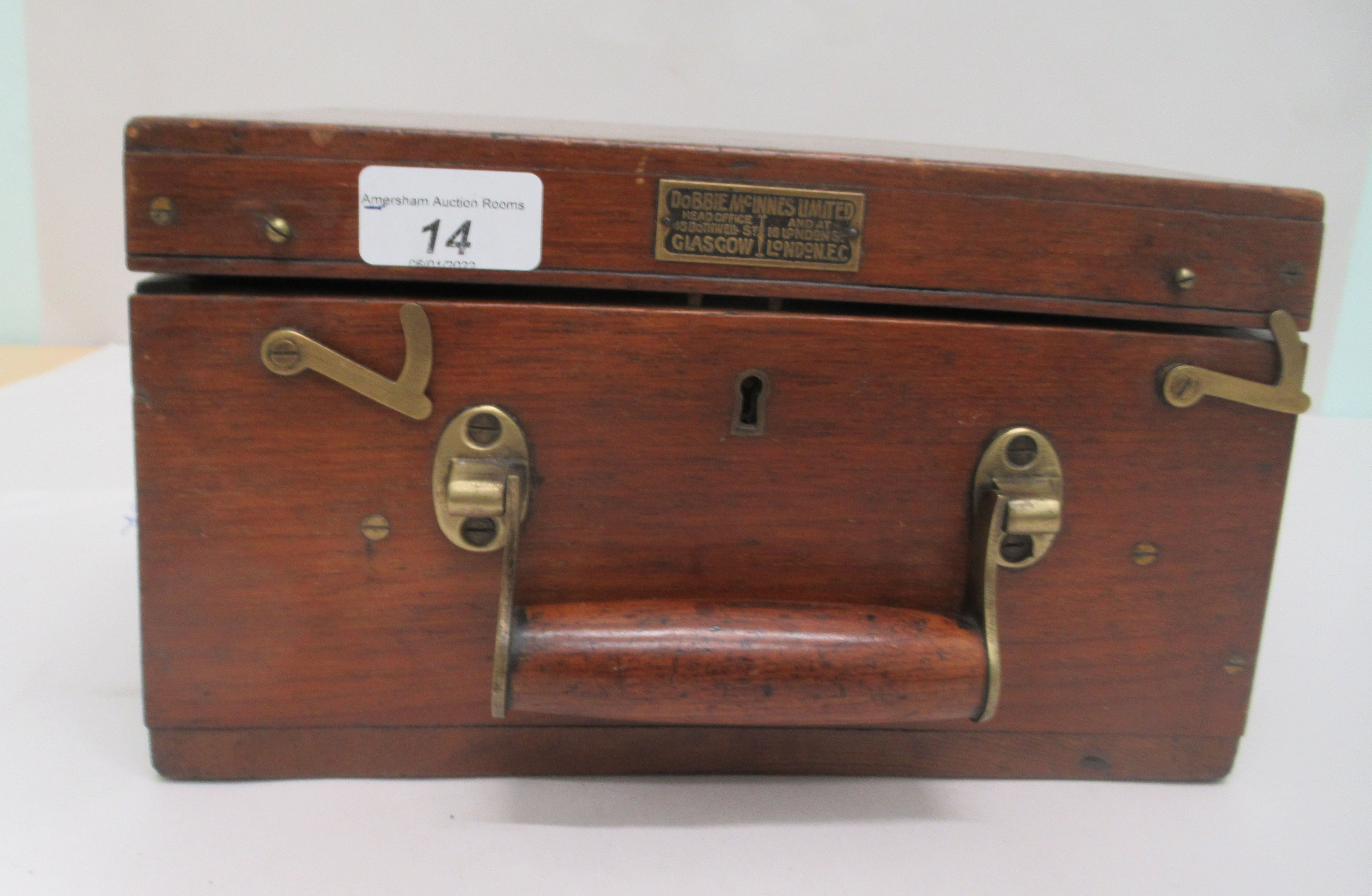 The McInnes-Dobbie patent steam engine indicator, in a mahogany carrying case - Image 7 of 7