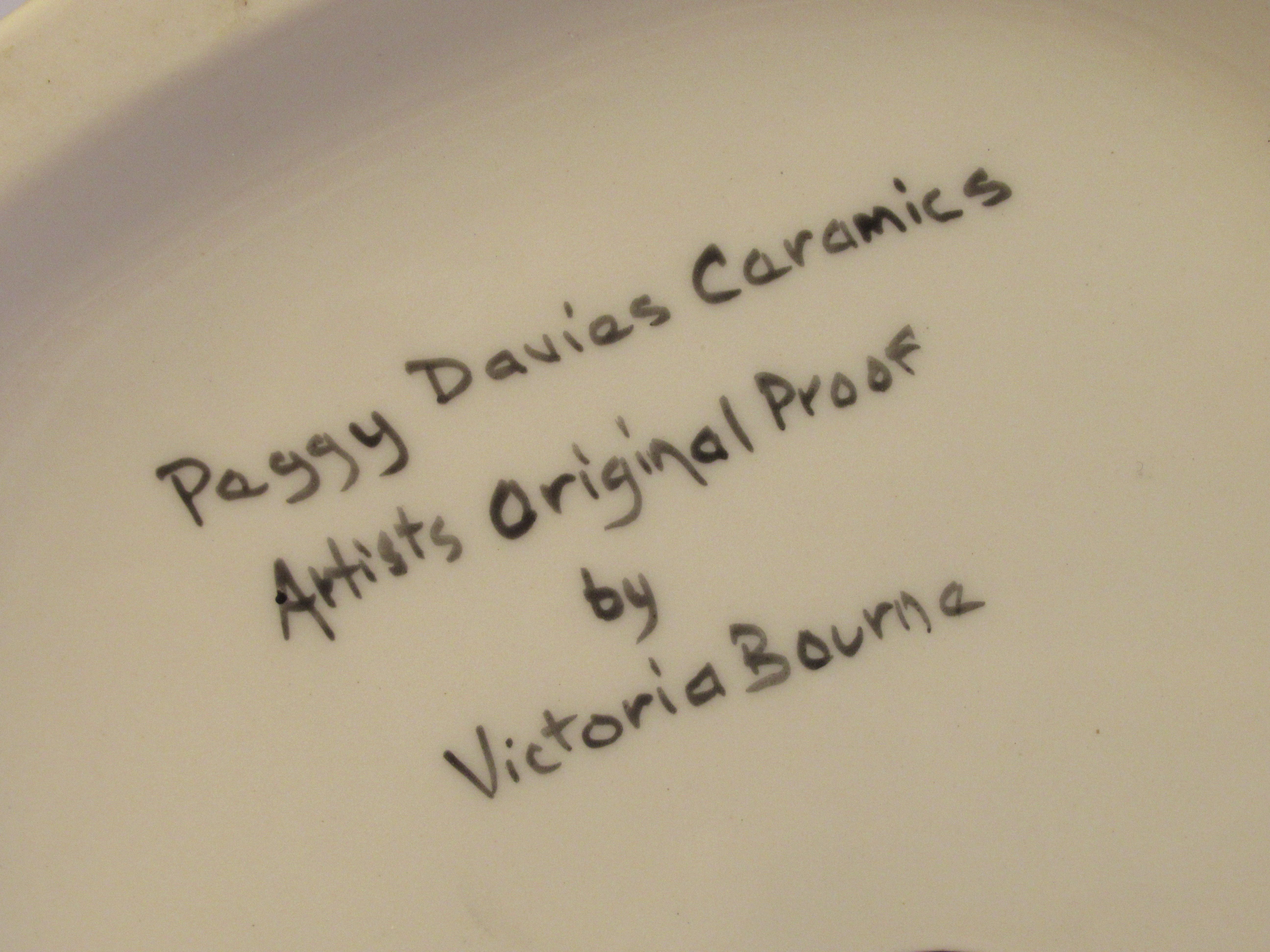 A Peggy Davis Ceramics, artist's original proof by Victoria Bourne, 'The Listener' a grotesque - Image 8 of 8