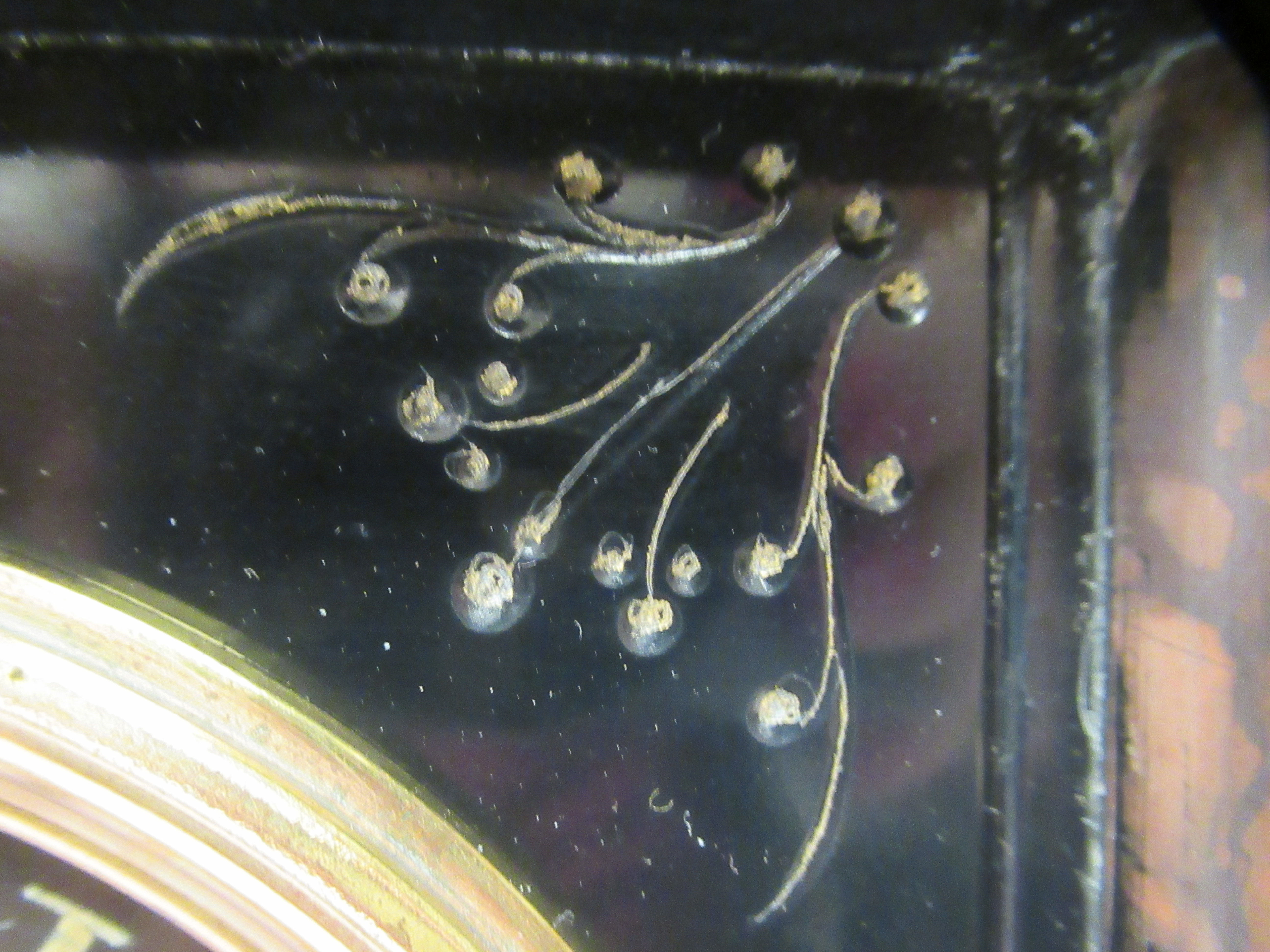 A late 19thC black slate and mottled iron red marble cased mantel timepiece with a platform top; the - Image 4 of 9