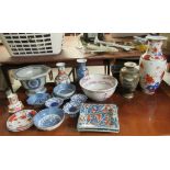 Interior designer accessories and modern Oriental ceramics: to include a vase  16"h