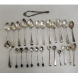 Victorian and later silver tea and coffee spoons  mixed marks