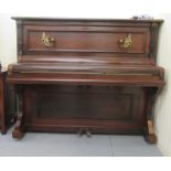 A circa 1900, Julius Bluthner of Leipzig rosewood, iron framed, straight strung, upright piano, no.
