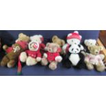 Ten Harrods Christmas Teddy bears: to include a 2013 example