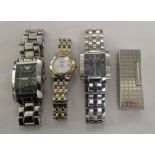 A mixed lot: to include an Emporia Armani stainless steel cased wristwatch; another by Tissot; and a