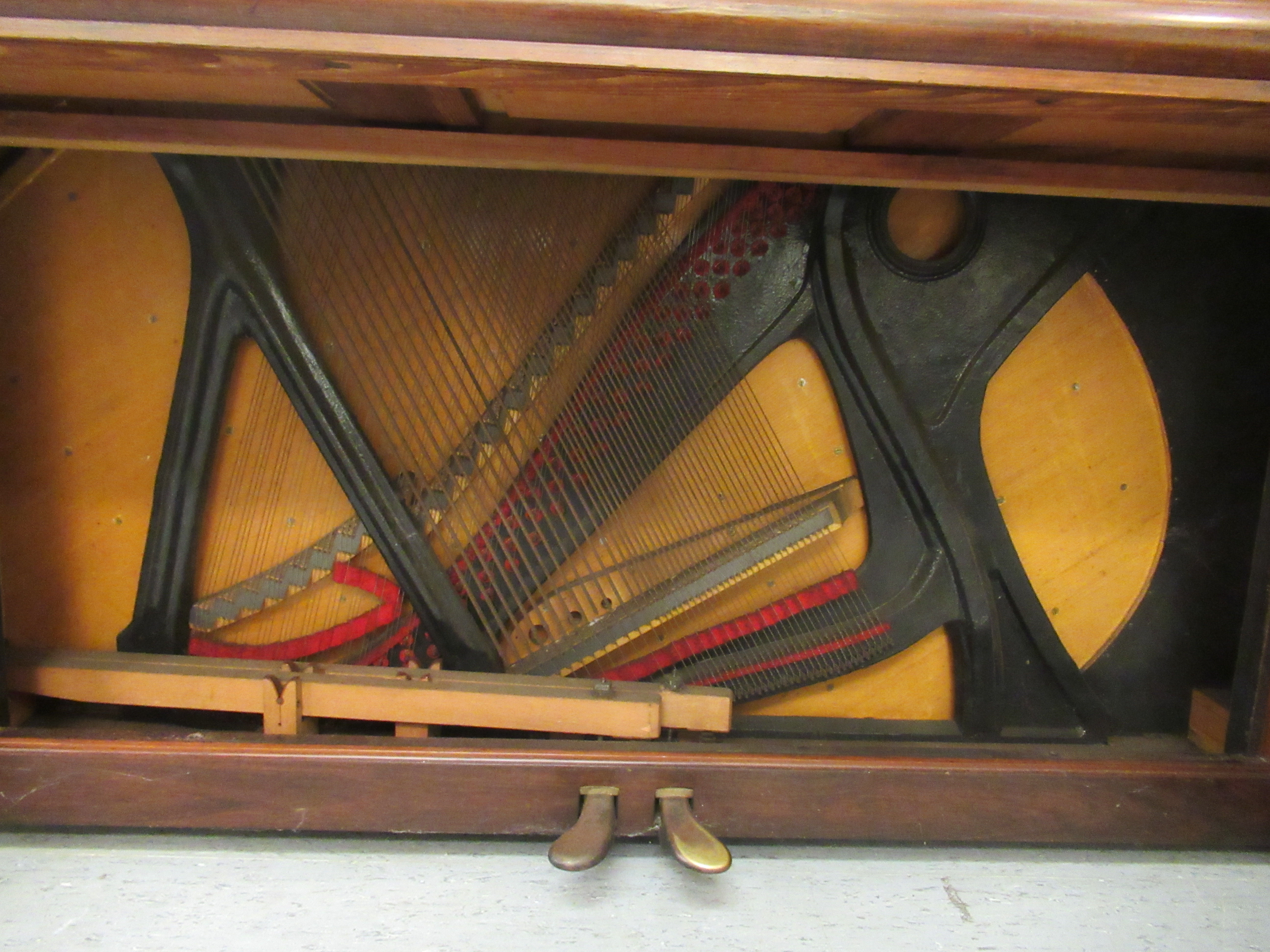 A circa 1900, Julius Bluthner of Leipzig rosewood, iron framed, straight strung, upright piano, no. - Image 5 of 6