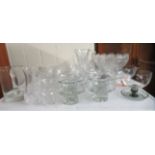 Domestic glassware: to include fruit bowls  largest 18"dia