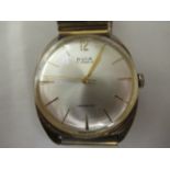 An Avia Incabloc gold plated stainless steel cased wristwatch, the 17 jewel movement faced by an