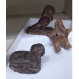 A mixed lot: to include an Egyptian carved and painted ba-bird  4.25"h