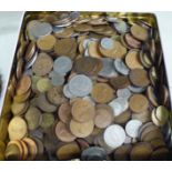 Uncollated British pre-decimal coins: to include Victorian pennies and post 1947 half crowns