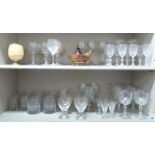 Glassware: to include pedestal wines and sherries