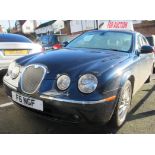 A 2006 Jaguar S-Type SE TDA four door diesel saloon, 2720CC, automatic, in dark blue livery, two
