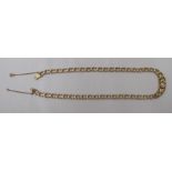 A 9ct gold multi-chevron design link necklace