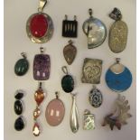 Silver and silver coloured metal mounted items of personal ornament: to include pendants and