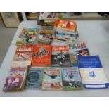 Mainly 1950s/60s football related ephemera: to include annuals and match day programmes