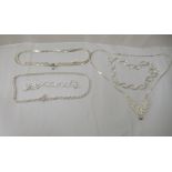 Silver coloured metal necklaces  various styles