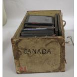 An uncollated collection of glass photographic and printed magic lantern slides, covering an