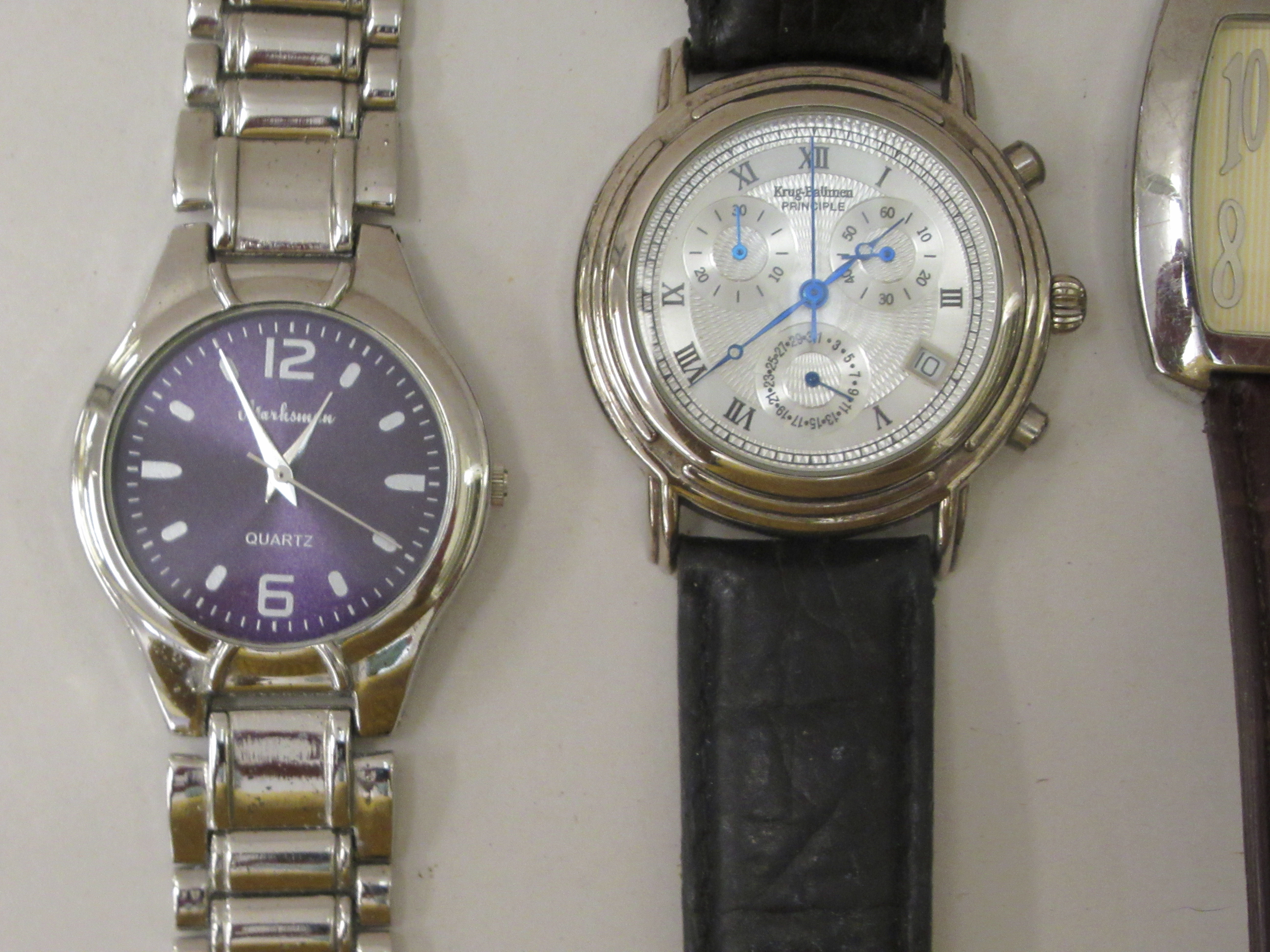 Wristwatches: to include a stainless steel cased accuristic, faced by a baton dial - Image 2 of 4