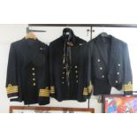 Three Naval mess dress uniforms