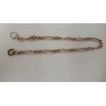 A 9ct gold watch chain