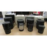 Four cased/boxed, Leica camera lenses, viz. a Summicron-M 1:2/35; an APO-Summicron-M 1:2/90mm; a