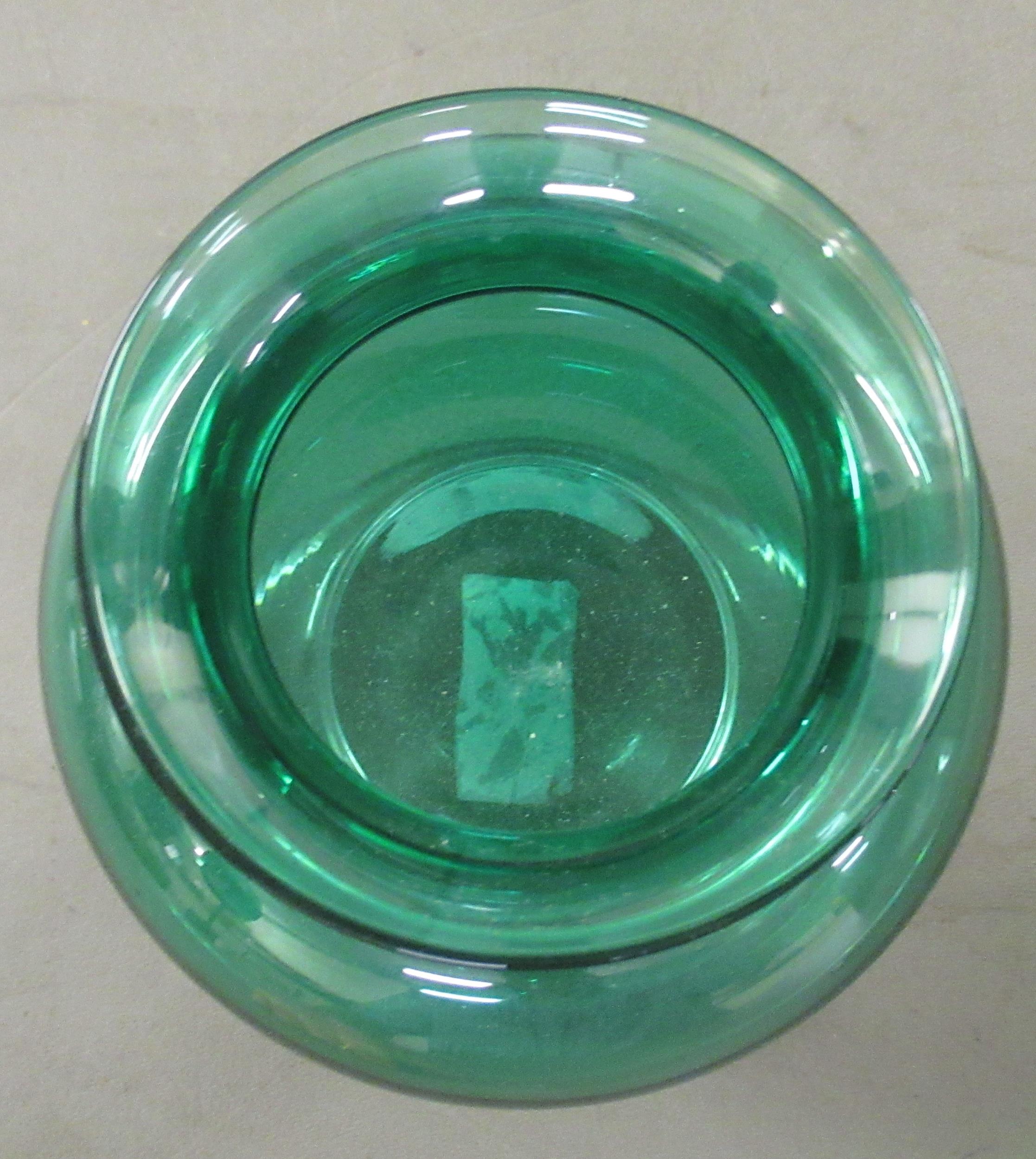 A (possibly) Riihimaen Lasi of Finland Art glass vase of bulbous form  6"h - Image 3 of 4