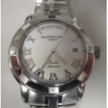A Raymond Weil, Paris, Jal stainless steel cased and strapped automatic wristwatch, faced by a Roman