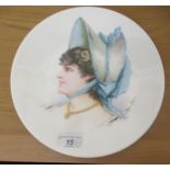 A Mintons china plate, depicting a profile of a woman, signed 'Georges Poitevin'  9.5"dia