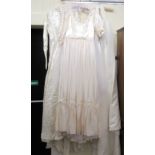 Three 1950s/1980s wedding dresses, each in differing style  various sizes