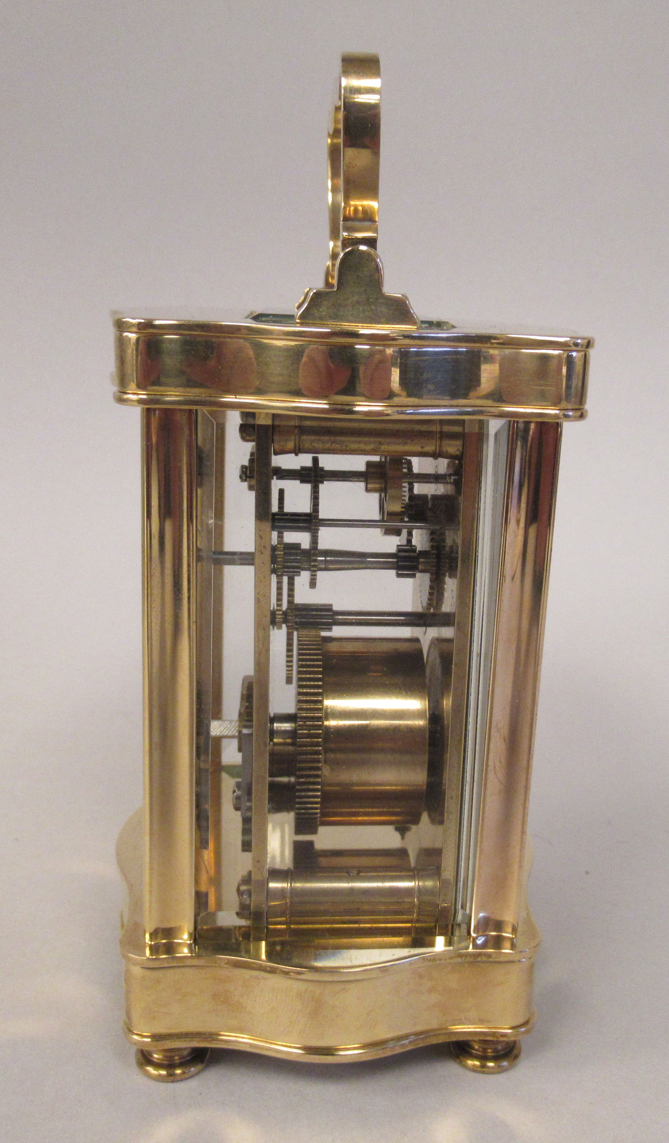 A modern Epee of France brass and glazed cased carriage timepiece; the movement faced by a Roman - Image 4 of 12