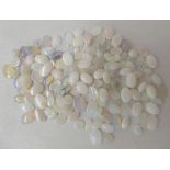 Mainly oval shaped opal cabochons