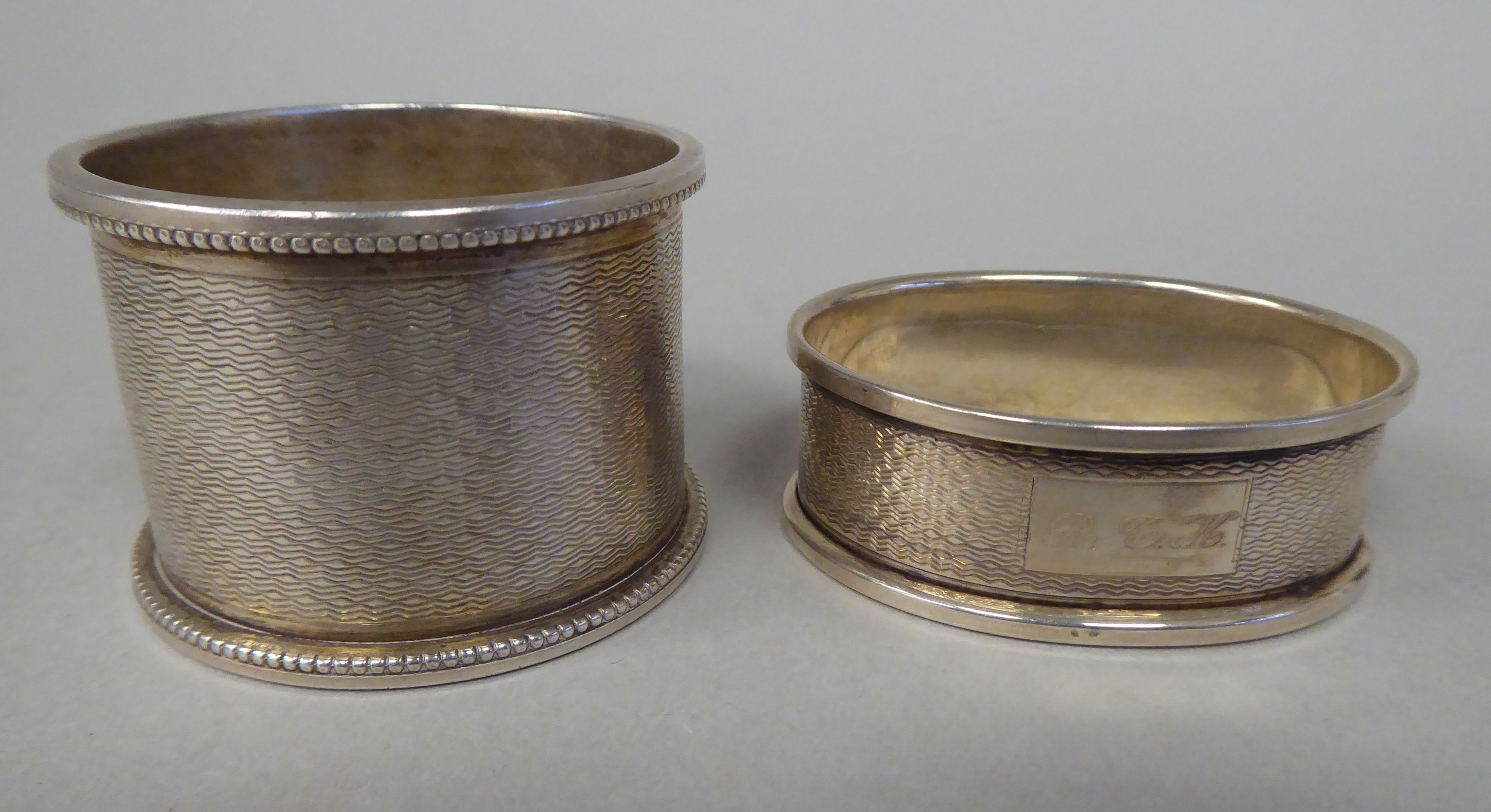 Silver and white metal collectables: to include a napkin ring  Birmingham 1937 - Image 6 of 12