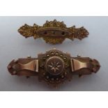 Two 9ct gold Victorian brooches