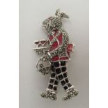 A silver brooch, fashioned as Rabbit Waiter  stamped 925