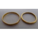 Two 22ct gold wedding rings