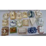 Victorian and later china cheese dishes with covers, decorated in various styles