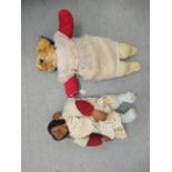 Two soft toys, viz. a mid 20thC Monkey; and a Teddy bear  27"h