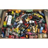 Diecast model vehicles, public transport, trucks, sports cars and emergency services with examples