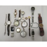 1940s/1970s, various pocket and wristwatches: to include examples by Roomer, Imado and Cyms