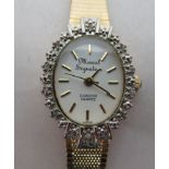 A lady's Marcel Signature Diamond Quartz gilded stainless steel cased bracelet wristwatch, faced